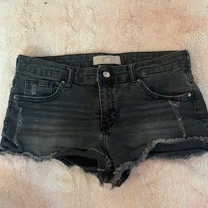 Black Jean Shorts